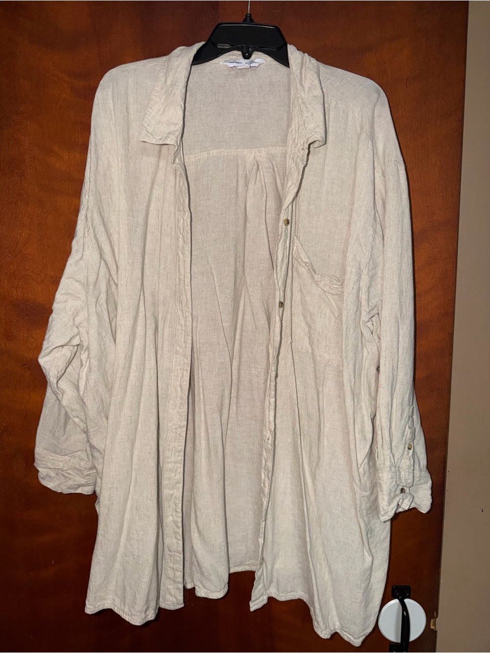 Lightweight Oversized Button-Up Gauze Shirt - Cream